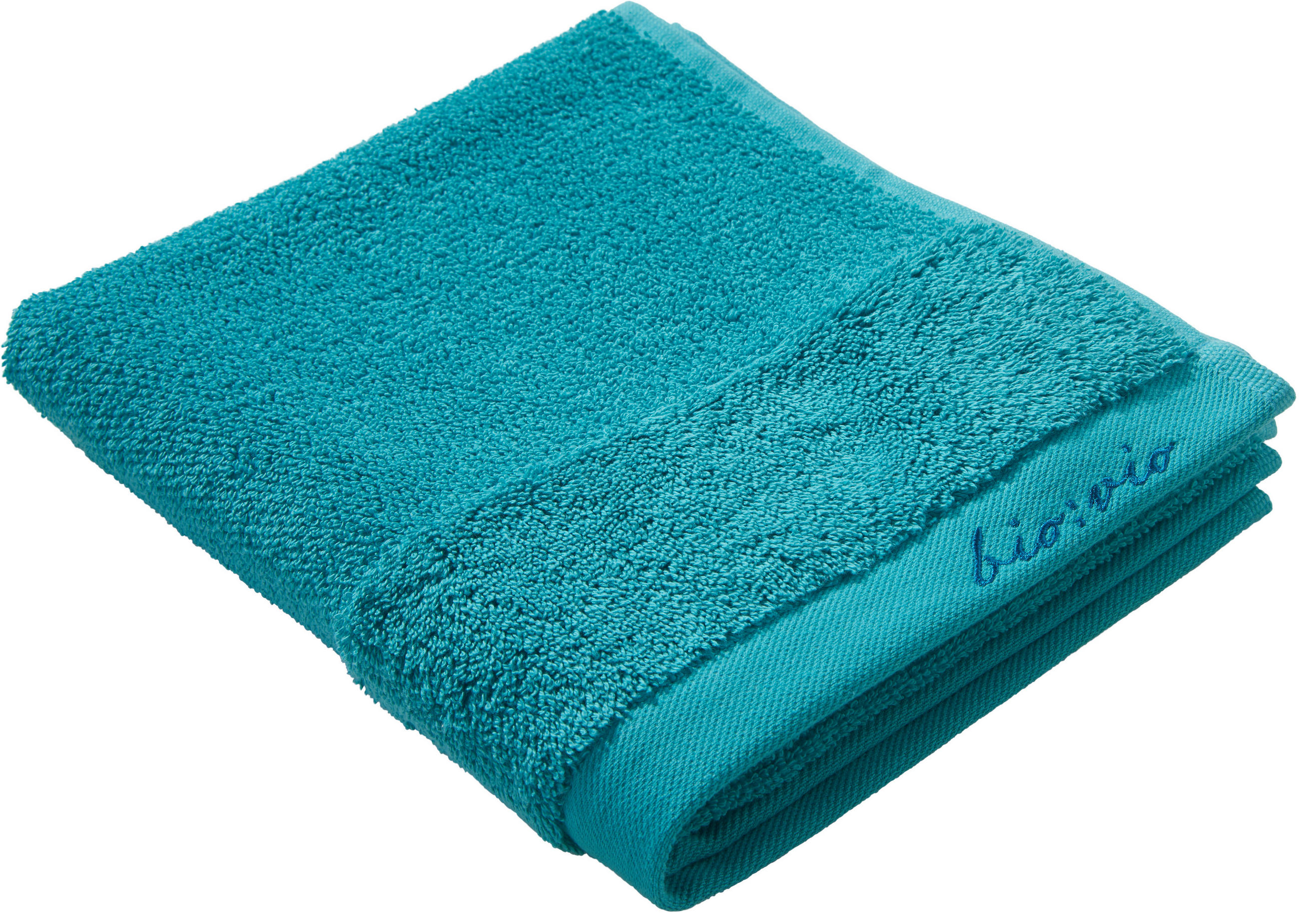 HANDDUK BONITA turkos  - turkos, Natur, textil (50/100cm) - Bio:Vio