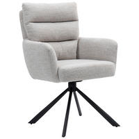 Armlehnstuhl Elli Taupe  in Eisen  - Taupe/Schwarz, KONVENTIONELL, Textil/Metall (60/95/67cm) - MID.YOU