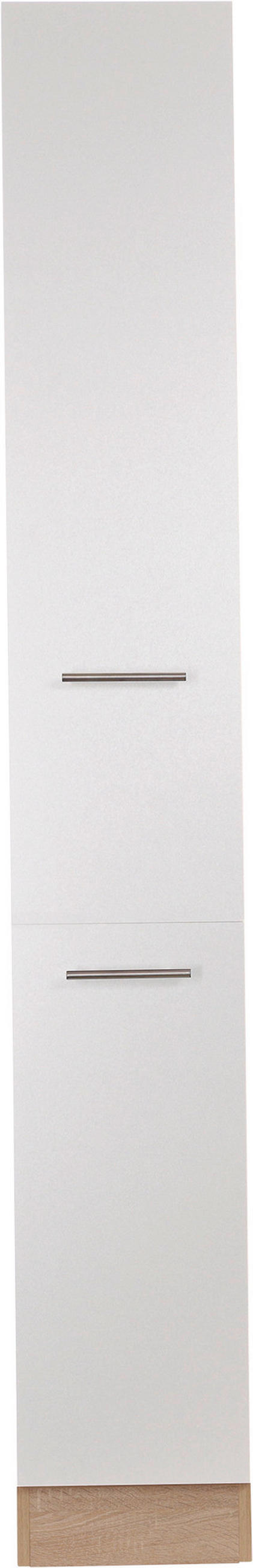 APOTHEKERSCHRANK 30/200/60 cm  in Weiß, Eichefarben  - Eichefarben/Silberfarben, Basics, Holzwerkstoff/Metall (30/200/60cm) - Respekta
