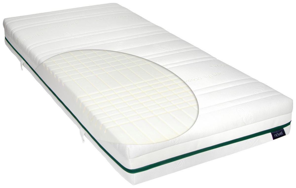 KALTSCHAUMMATRATZE Emotion S50 200/200 cm Höhe ca. 21 cm 7 -Zonen - Weiß, Basics, Textil (200/200cm) - Novel