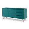 SIDEBOARD  in 150/70/40 cm  - Blau/Messingfarben, Design, Holzwerkstoff/Metall (150/70/40cm) - Livetastic