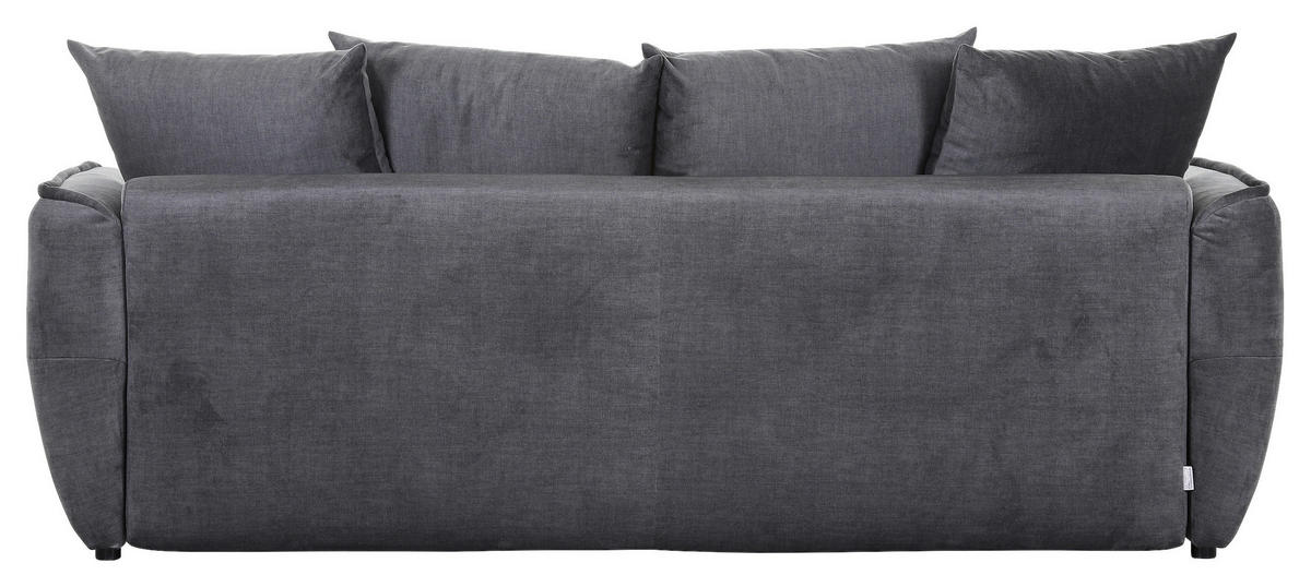 SCHLAFSOFA in Flachgewebe Dunkelgrau  - Dunkelgrau/Schwarz, Konventionell, Kunststoff/Textil (250/70/118cm) - MID.YOU