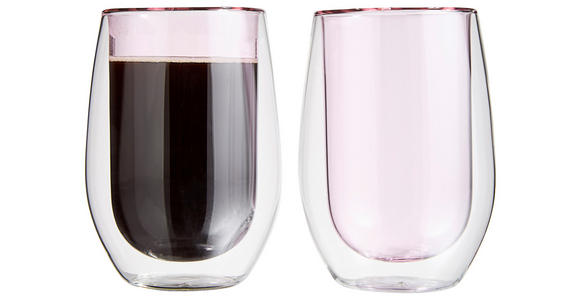 KAFFEEGLAS - Rosa, KONVENTIONELL, Glas (7,5/12,5cm) - Novel
