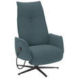 RELAXSESSEL in Textil Hellblau  - Anthrazit/Hellblau, Design, Textil/Metall (71/114/84cm) - Johann Jakob