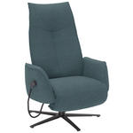 RELAXSESSEL in Textil Hellblau  - Anthrazit/Hellblau, Design, Textil/Metall (71/114/84cm) - Johann Jakob