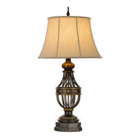 NAMIZNA SVETILKA  Elstead Augustine      50.8/89.5 cm       - rjava, Konvencionalno, kovina/tekstil (50.8/89.5cm) - Elstead Lighting