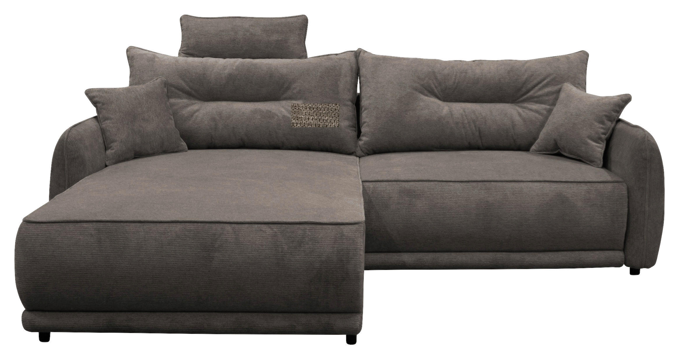 ECKSOFA  FRESH Dunkelgrau Struktur  - Dunkelgrau/Beige, Design, Kunststoff/Textil (195/264cm) - MID.YOU