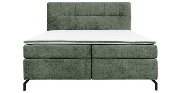 BOXSPRINGBETT 180/200 cm in Mintgrün - Schwarz/Mintgrün, Design, Textil/Metall (180/200cm) - Esposa