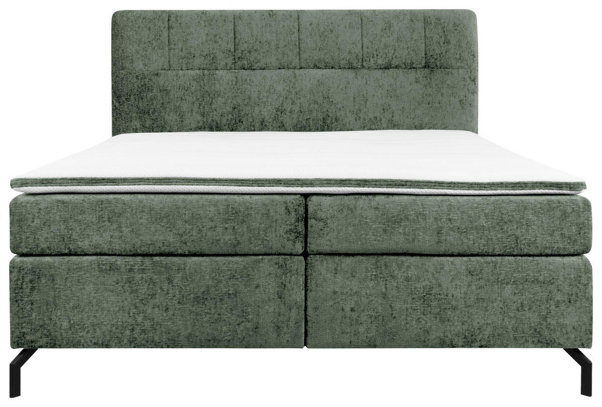 BOXSPRINGBETT 180/200 cm  in Mintgrün  - Schwarz/Mintgrün, Design, Textil/Metall (180/200cm) - Esposa