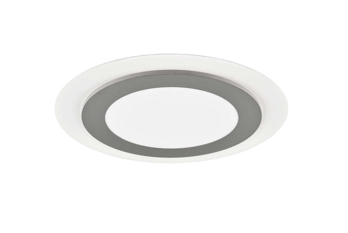 LED-DECKENLEUCHTE  45/4,2 cm    - Weiss/Nickelfarben, Basics, Metall (45/4,2cm) - Trio Leuchten