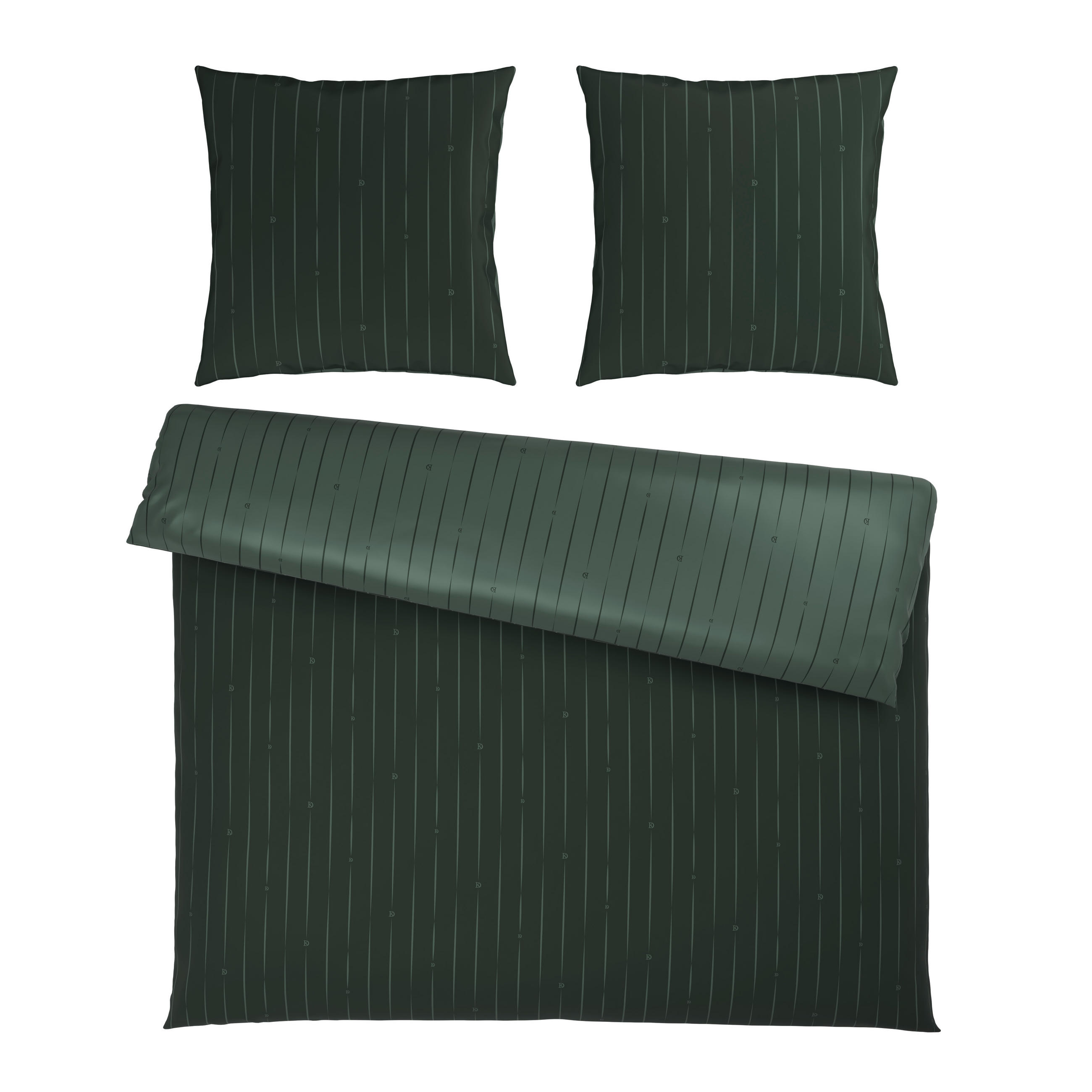 WENDEBETTWÄSCHE STRIPES DK Satin 200/200 cm  - Grün, Design, Textil (200/200cm) - Dieter Knoll