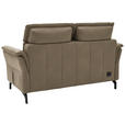 2-SITZER-SOFA in Leder Hellbraun  - Hellbraun/Schwarz, KONVENTIONELL, Leder/Metall (178/103/95cm) - Dieter Knoll