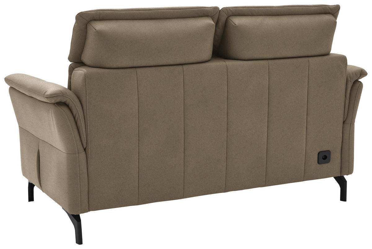 2-SITZER-SOFA in Echtleder Hellbraun  - Hellbraun/Schwarz, Konventionell, Leder/Metall (178/103/92cm) - Dieter Knoll