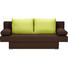 SCHLAFSOFA in Textil Grün, Dunkelbraun - Dunkelbraun/Silberfarben, Basics, Textil (190/74-86/80cm) - Carryhome SCHLAFSOFA in Textil Grün, Dunkelbraun - Dunkelbraun/Silberfarben, Basics, Textil (190/74-86/80cm) - Carryhome