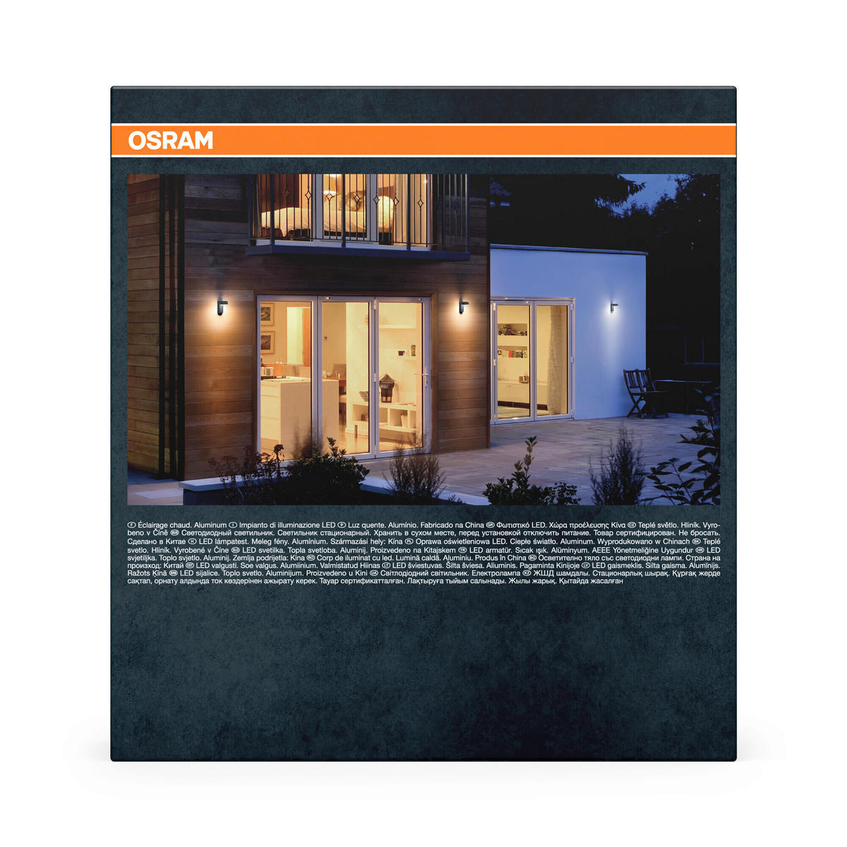 LED-AUßENLEUCHTE 13,5/9/14 cm   - Dunkelgrau, Basics, Kunststoff/Metall (13,5/9/14cm) - Osram