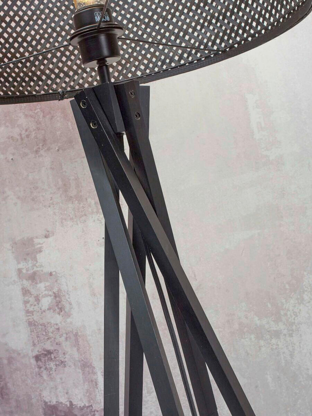 STOJACÍ LAMPA, 53/53/146 cm - černá, Trend (53/53/146cm) - Good & Mojo