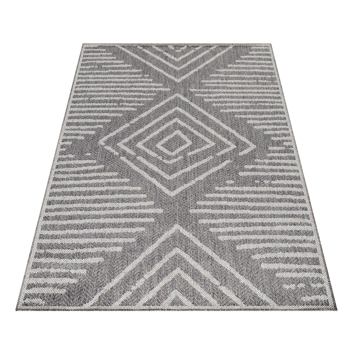 FLACHWEBETEPPICH 60/100 cm Aruba Grau  - Grau, Design, Textil (60/100cm)