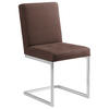 SCHWINGSTUHL  in Stahl Mikrofaser  - Edelstahlfarben/Braun, Design, Textil/Metall (45/91/58cm) - Moderano