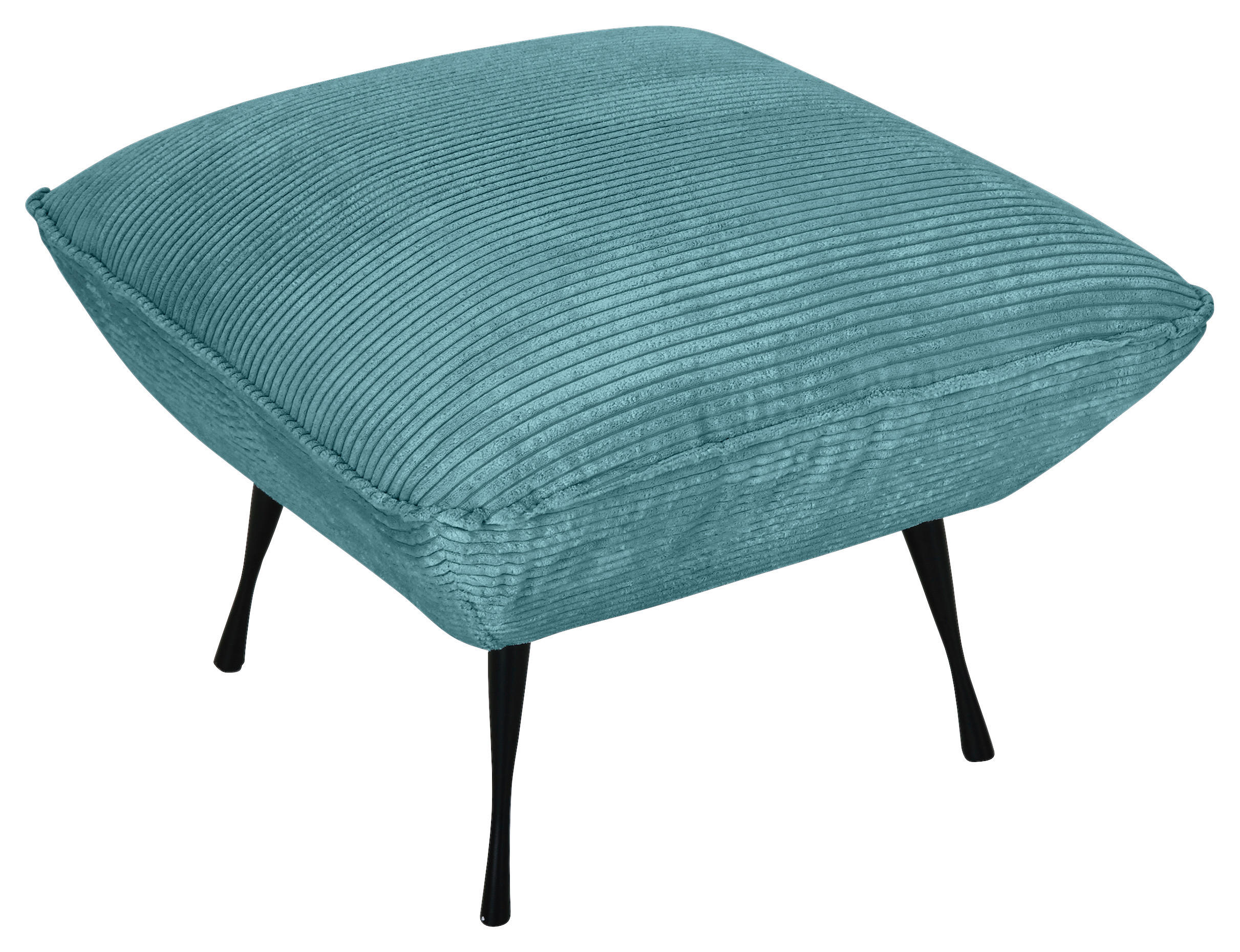 HOCKER in Textil Petrol  - Petrol/Schwarz, KONVENTIONELL, Textil/Metall (60/49/53cm) - MID.YOU