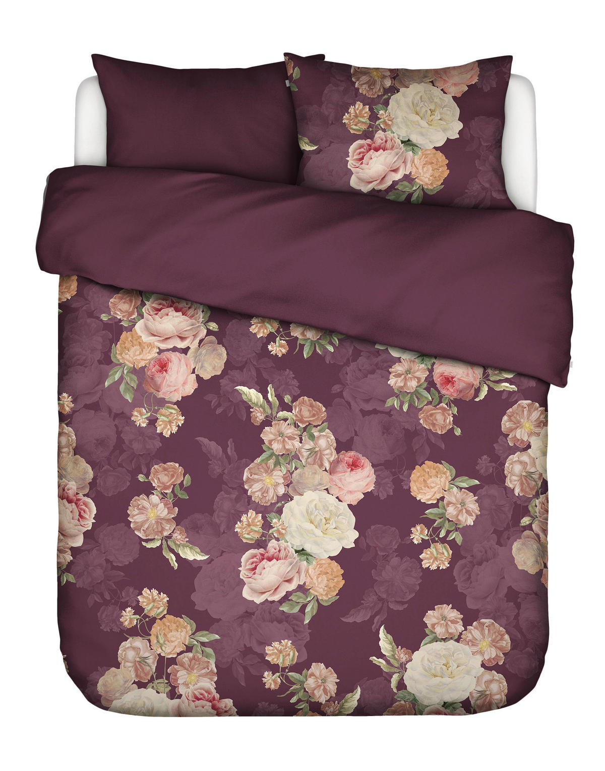 BETTWÄSCHE Orianna Satin 200/200 cm  - Weinrot, KONVENTIONELL, Textil (200/200cm) - Essenza