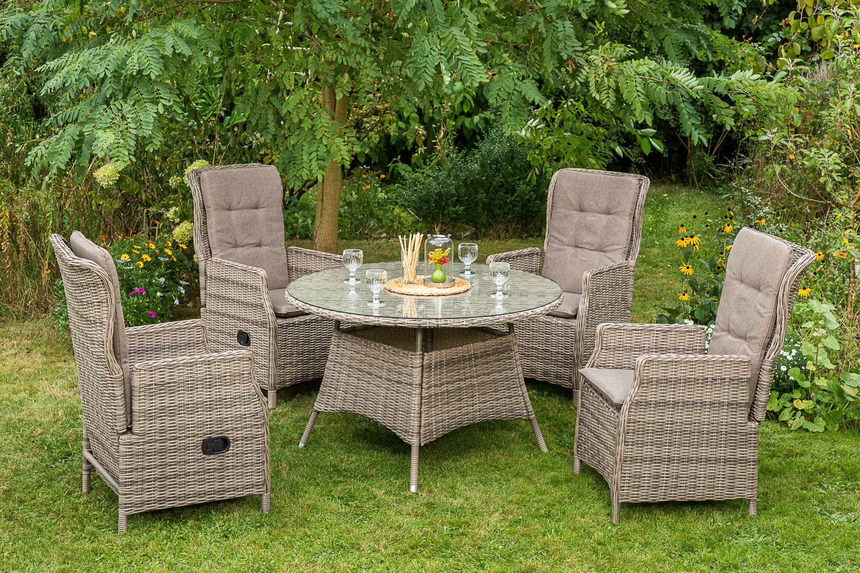 GARTENSESSEL Stahl Naturfarben  - Naturfarben, MODERN, Kunststoff/Metall (60/107/56cm) - Gardenson