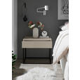 NACHTKÄSTCHEN 60/51,7/38,5 cm  in Schwarz, Kaschmir  - Kaschmir/Schwarz, MODERN, Holzwerkstoff/Metall (60/51,7/38,5cm) - Carryhome