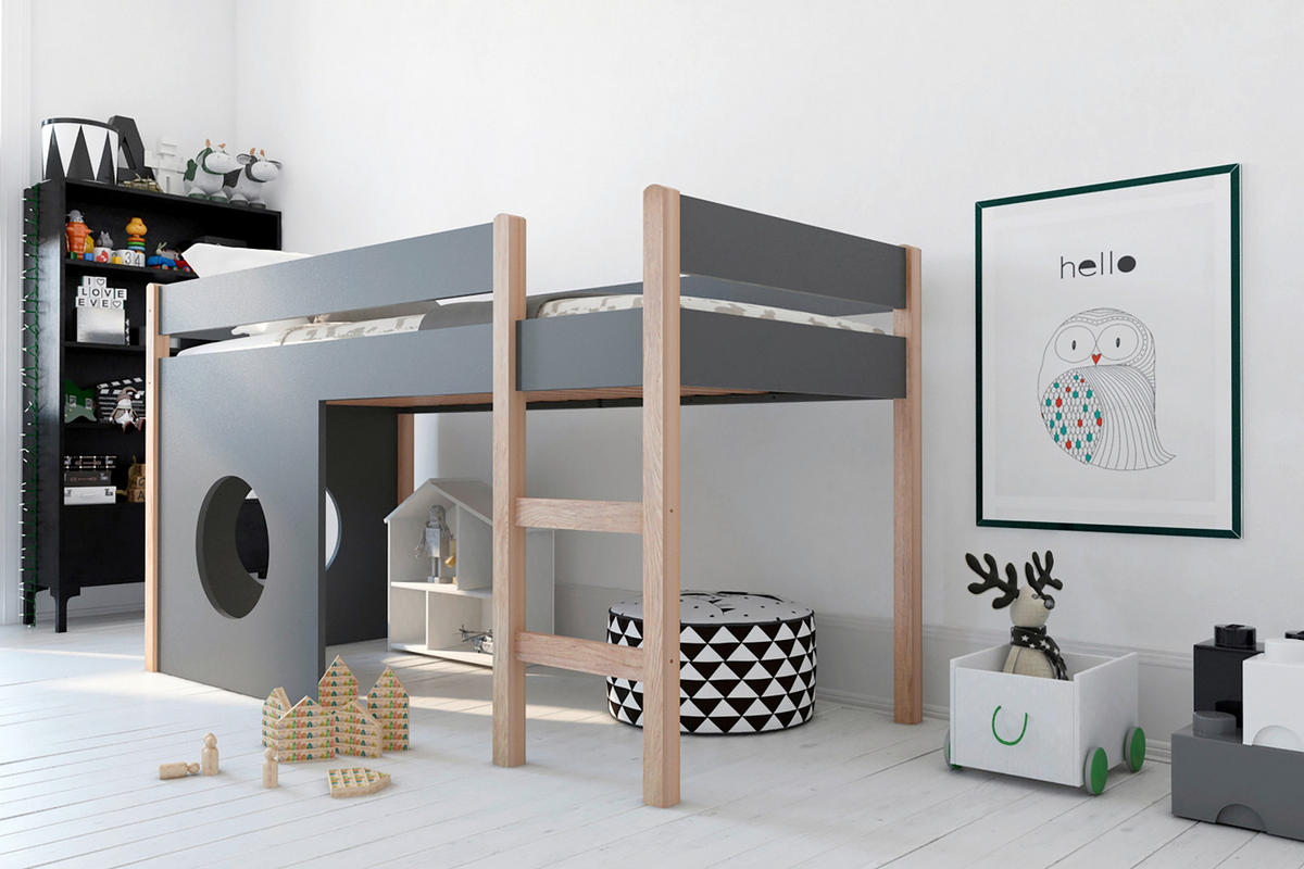 BETTSEITEN  in  - Grau, Design, Holzwerkstoff (90/90/2,5cm) - Livetastic