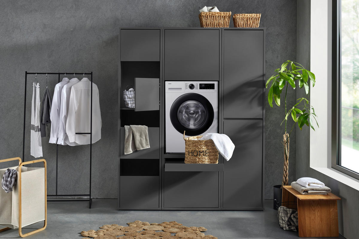 MEHRZWECKSCHRANK 50/210/67,5 cm  in Anthrazit  - Anthrazit, Basics, Holzwerkstoff (50/210/67,5cm) - Xora