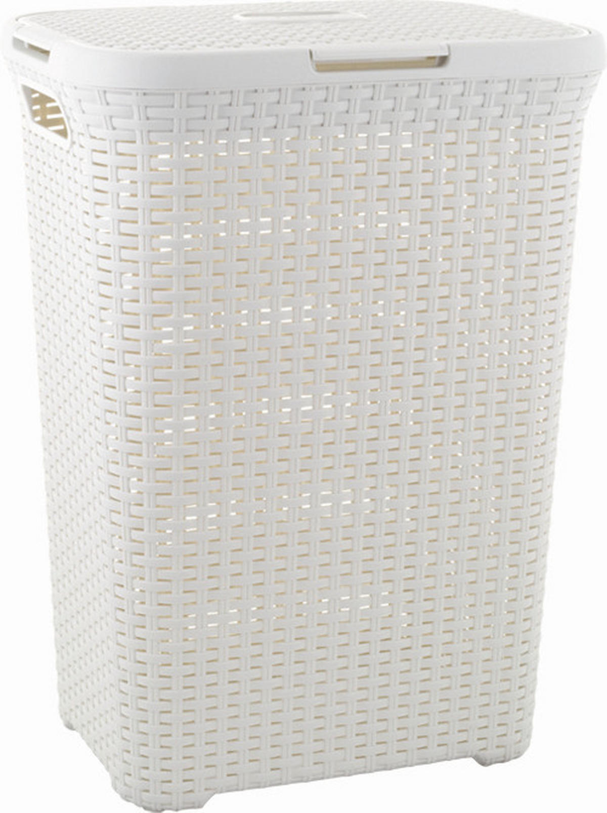 KOŠ NA PRÁDLO, krémová - krémová, Basics, plast (44.8/62.7/34.5cm)