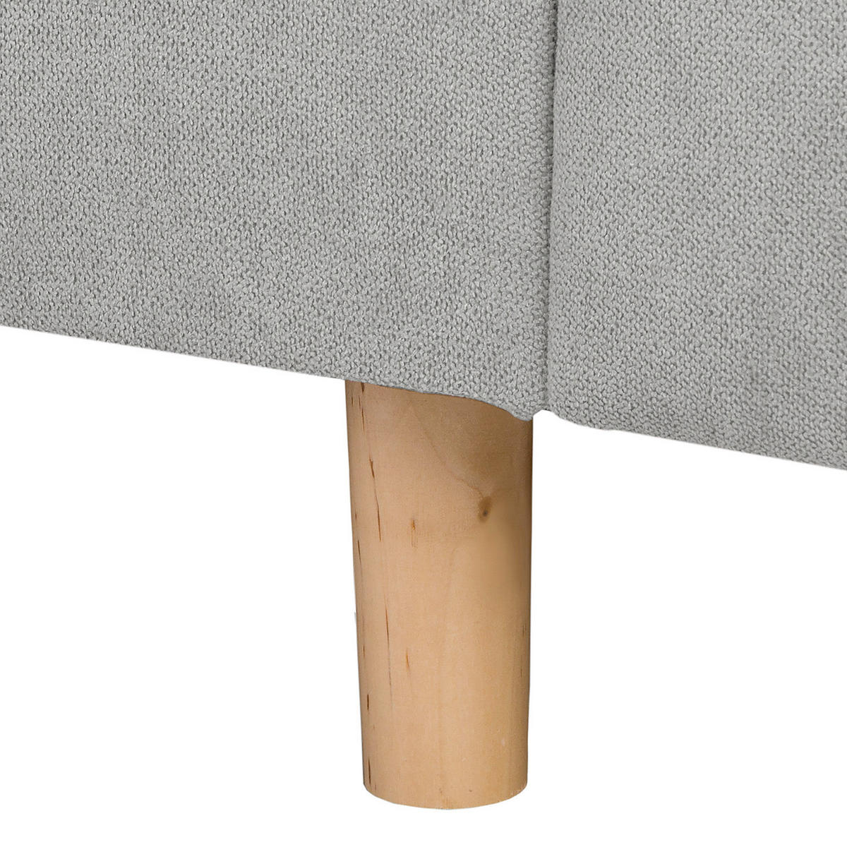 ECKSOFA Ariella Grau Mikrofaser  - Naturfarben/Grau, Design, Holz/Textil (161/231cm) - Livetastic