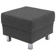 2-SITZER-SOFA - Chromfarben/Dunkelgrau, Design, Textil/Metall (158/83/85cm) - Xora