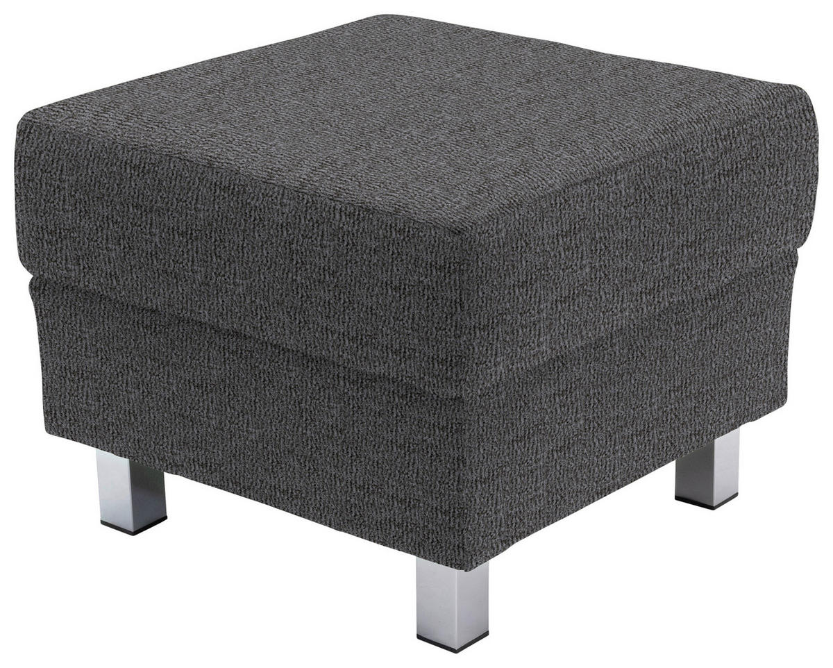 2-SITZER-SOFA in Flachgewebe Dunkelgrau  - Chromfarben/Dunkelgrau, Design, Textil/Metall (158/83/85cm) - Xora