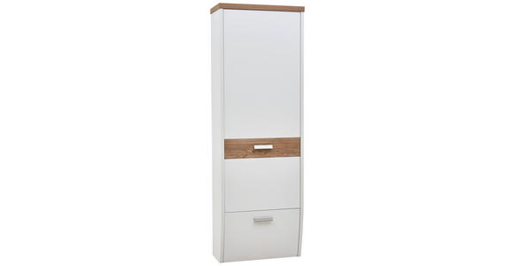 GARDEROBENSCHRANK 64/187/31 cm - Eichefarben/Silberfarben, Design, Holz/Holzwerkstoff (64/187/31cm) - Dieter Knoll