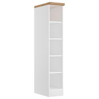 REGAL Weiß, Eiche Wotan  - Eiche Wotan/Weiß, LIFESTYLE, Holzwerkstoff (30/166/60cm) - Held