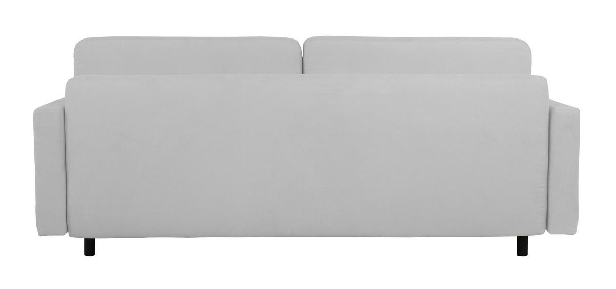 SCHLAFSOFA Noret  mit Rücken echt Hellgrau  - Buchefarben/Hellgrau, Design, Holz/Textil (222/93/99cm) - MID.YOU