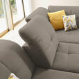 ECKSOFA in Chenille Hellbraun  310/240 cm  - Hellbraun/Schwarz, Design, Textil/Metall (310/240cm) - Xora