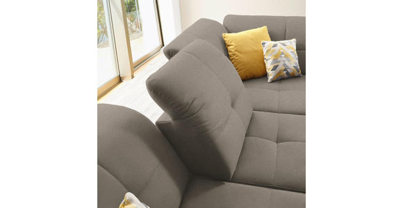 ECKSOFA in Chenille Hellbraun 310/240 cm - Hellbraun/Schwarz, Design, Textil/Metall (310/240cm) - Xora