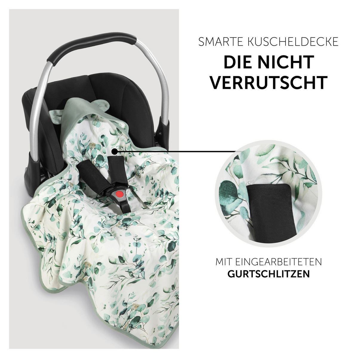 EINSCHLAGDECKE hauck  80/80 cm     - Mintgrün, Basics, Textil (80/80cm) - Hauck