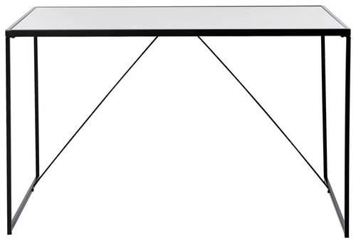 SCHREIBTISCH 120/60/73 cm  in Schwarz, Weiß  - Schwarz/Weiß, KONVENTIONELL, Holzwerkstoff/Metall (120/60/73cm) - Livetastic