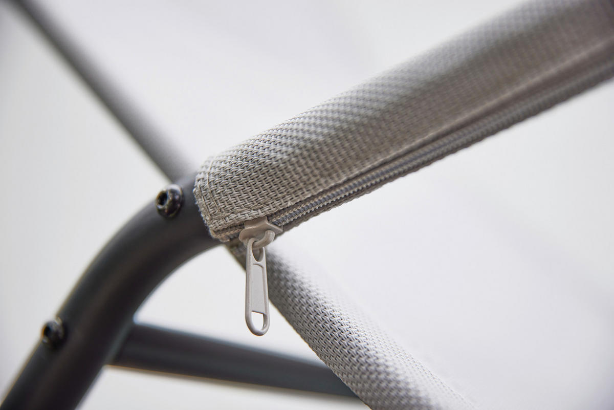 HOJDACIE LEŽADLO kov, plast, textil - sivá, Modern, kov/textil (143/57/84cm) - Siena Garden