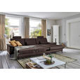 ECKSOFA  in Echtleder Dunkelbraun  334/176 cm  - Dunkelbraun/Schwarz, Design, Leder/Metall (334/176cm) - Dieter Knoll