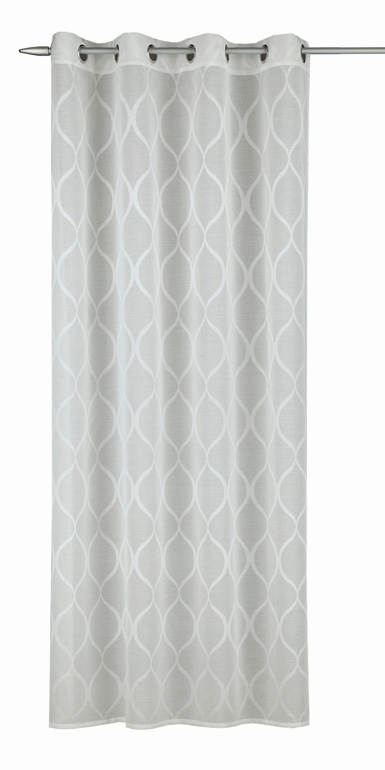 FERTIGVORHANG  halbtransparent  135/245 cm   - Weiß, Basics, Textil (135/245cm)