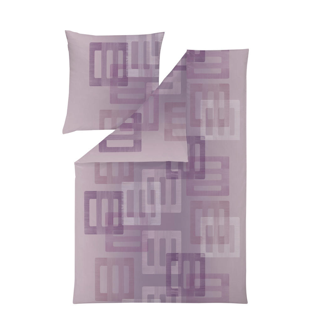 Thumbnail - Estella Bettwäsche Atelier, Mauve, Textil, Graphik, 135x200 cm, Schlaftextilien, Bettwäsche, Bettwäsche, Jersey-Bettwäsc...