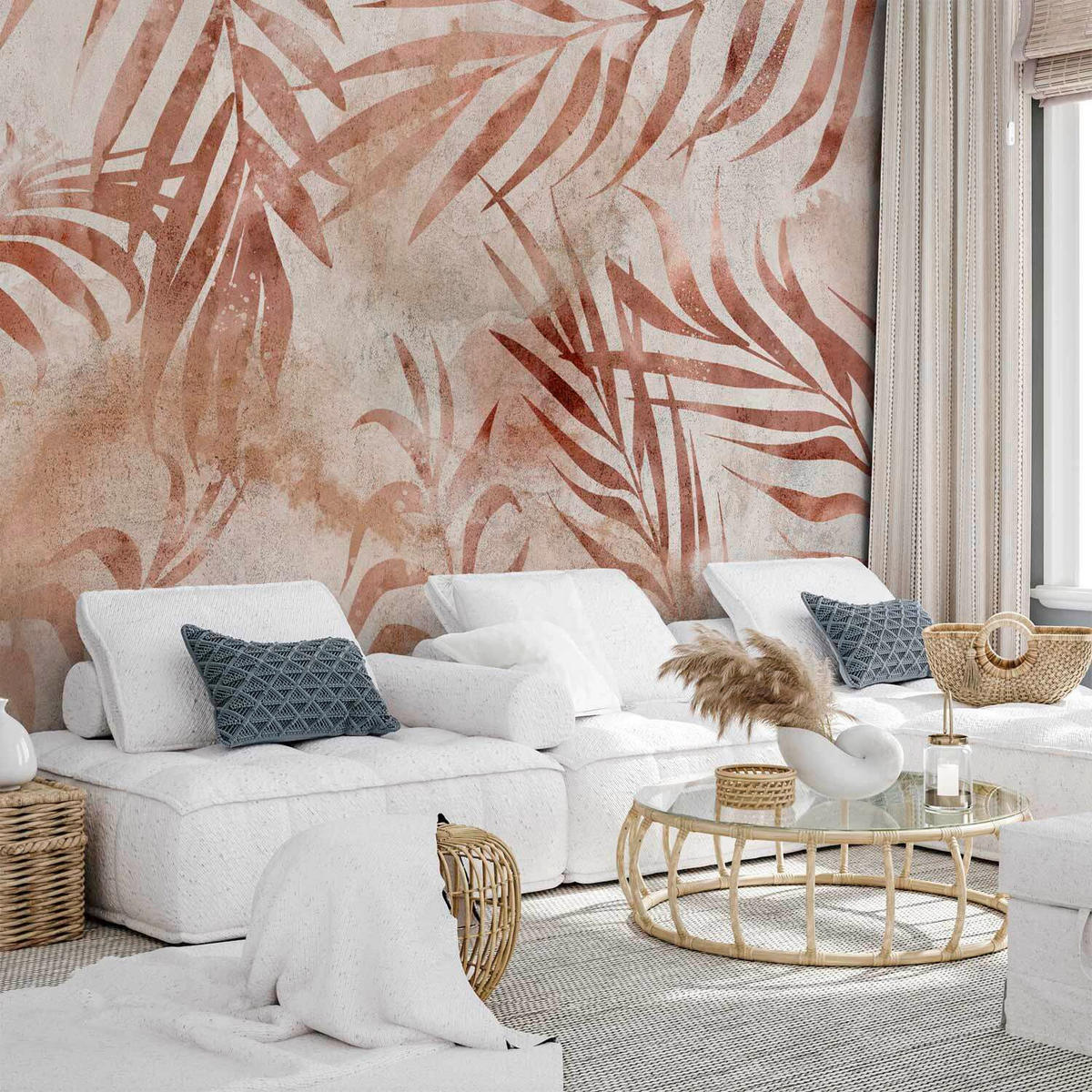 FOTOTAPET 250/175 cm  - pink/grå, Lifestyle, textil (250/175cm) - artgeist