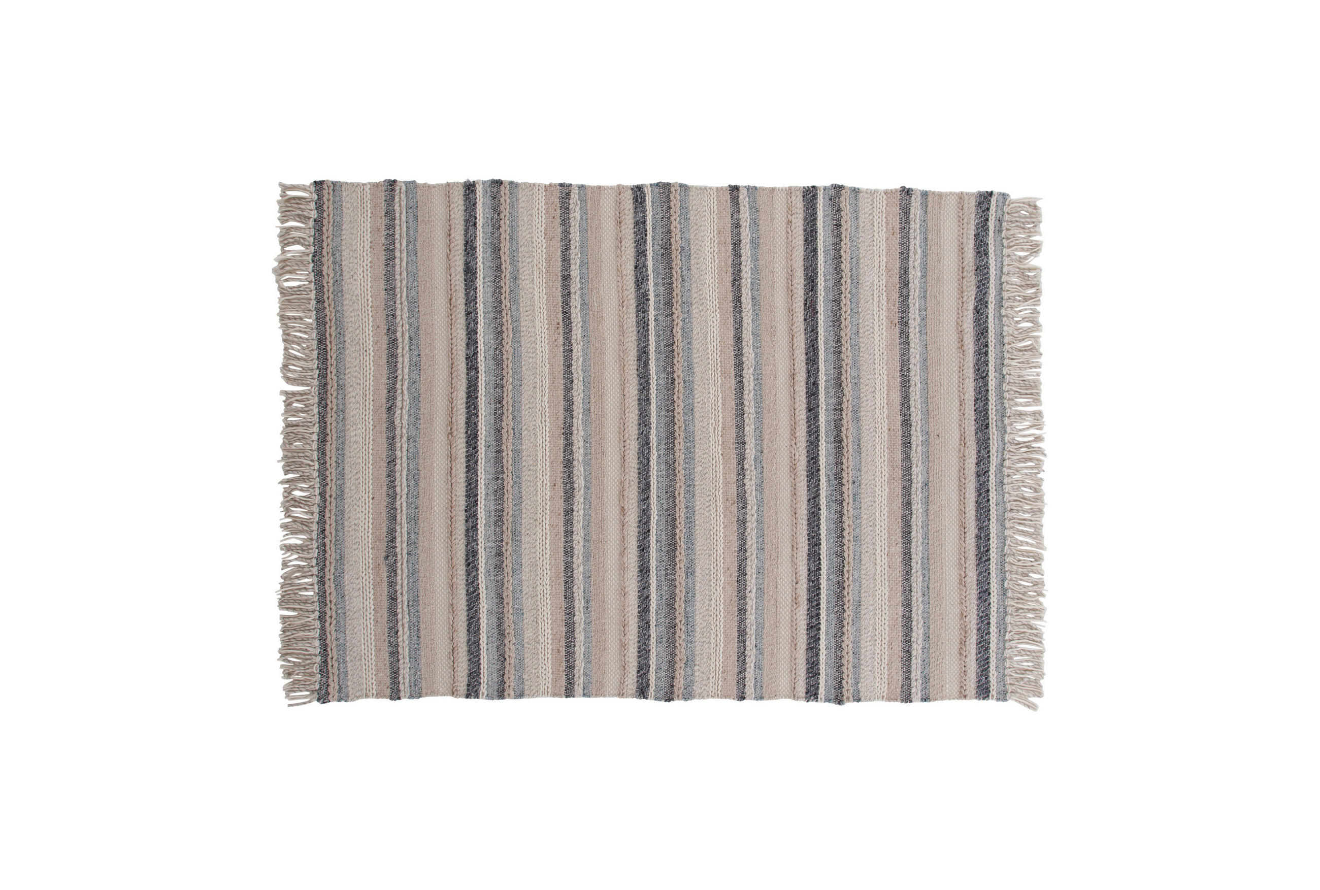 XXXLutz Hochflorteppich Blau, Beige 200x300 cm