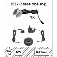 GLASBODENBELEUCHTUNGS-SET  - Grau, Design, Kunststoff - Livetastic