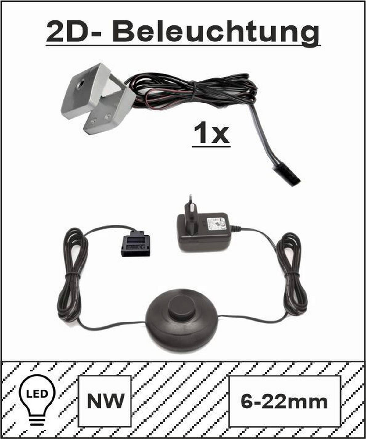 GLASBODENBELEUCHTUNGS-SET  - Grau, Design, Kunststoff - Livetastic