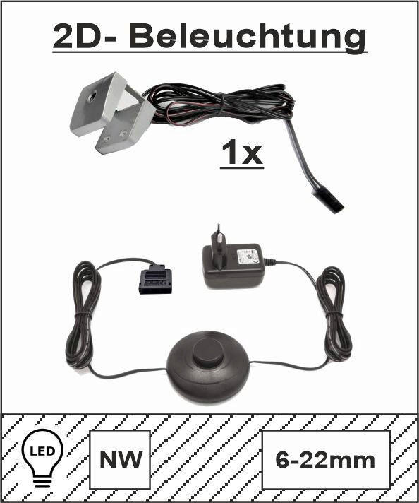Livetastic Glasbodenbeleuchtungs-Set Universal-Beleuchtung Grau