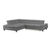 ECKSOFA Anthrazit Chenille  - Chromfarben/Anthrazit, KONVENTIONELL, Textil/Metall (234/312cm) - Liebherr