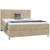 BOXSPRINGBETT 180/200 cm  in Beige  - Chromfarben/Beige, KONVENTIONELL, Kunststoff/Textil (180/200cm) - Voleo
